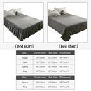 Axyaa Pink Grey Ruffled Seersucker Duvet Set with Bed Skirt & Pillowcases