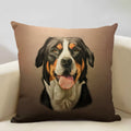 Axyaa Cute Dog Decorative Cushion Cover 45x45cm Linen Sofa Pillowcase Home Bedroom Decor