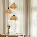 Axyaa Rattan Wicker Petal LED Pendant Light - Japanese Style Hanglamp