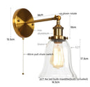 Axyaa Industrial Glass Wall Sconce Art Light for Stair, Foyer, Bedroom & Dining Room