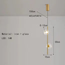 Axyaa Tri Color Glass Pendant Light with Gold and Black Fixture