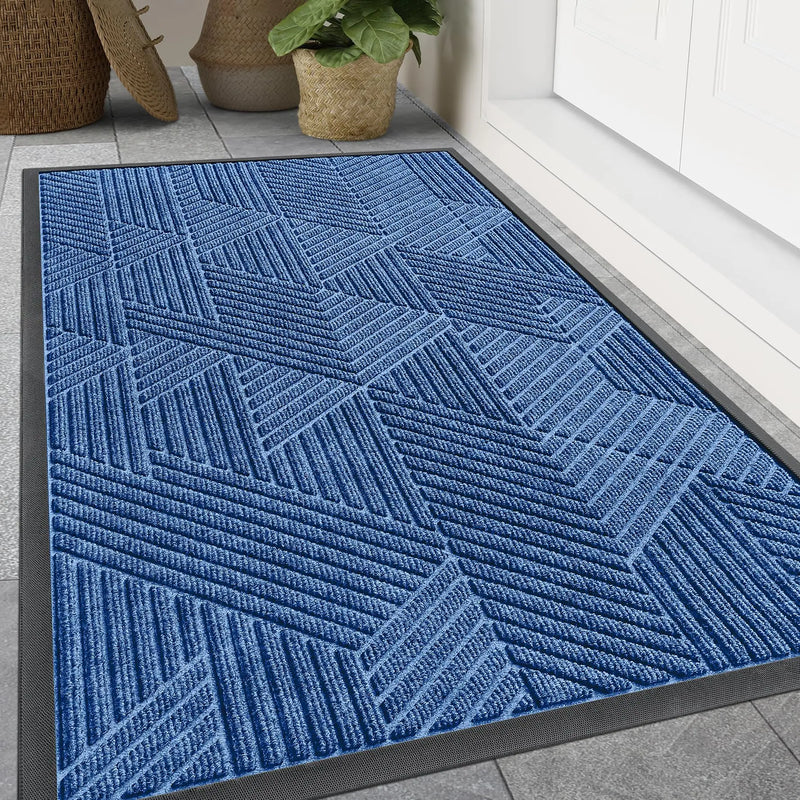 Axyaa Rubber Entrance Doormats: Non-slip Heavy Duty Outdoor Mats