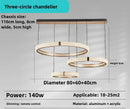 Axyaa Gold Rings LED Pendant Light for Home Living Room Bar Kitchen Chandelier