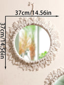 Boho Tassel Macrame Mirror Wall Hanging by Axyaa