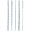 Axyaa Glass Straw Set 4 Pack for Cocktail Smoothie Bar Accessories