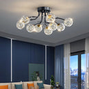 Axyaa LED Glass Ball Chandelier: Luxury Nordic Ceiling Light for Home Decor