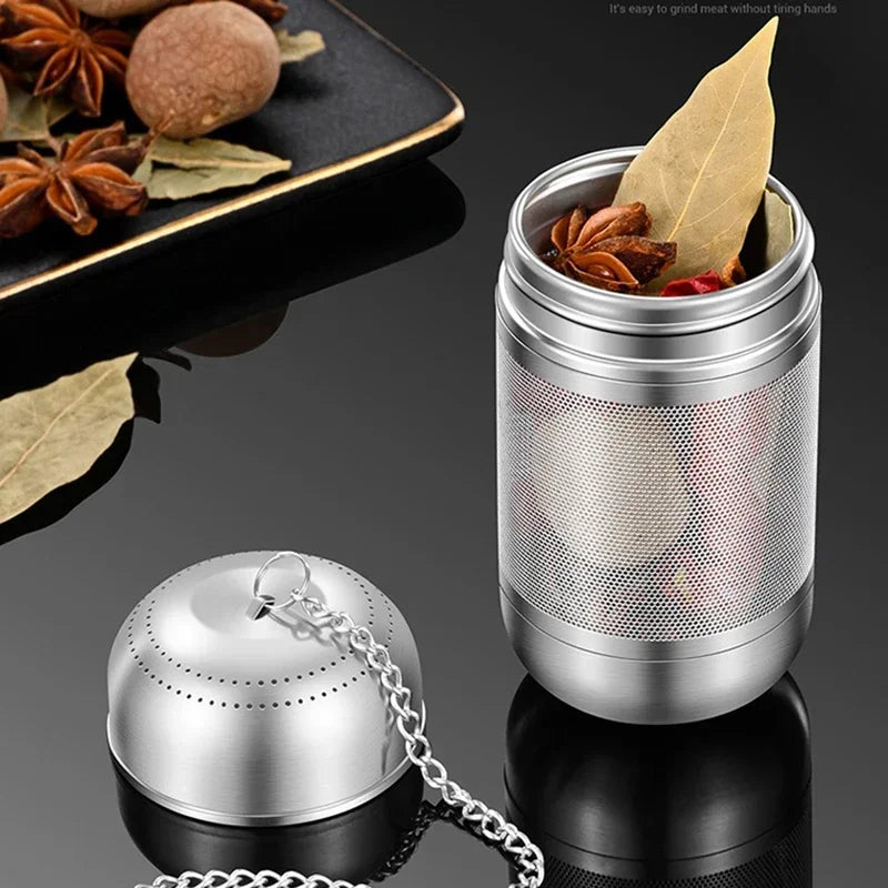 Stainless Steel Tea Infuser Seasoning Strainer Ball by Axyaa - Fine Mesh Teaware Kitchen Gadget