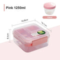 Axyaa Portable 4-Compartment Salad Lunch Box for Adult/Kid/Toddler