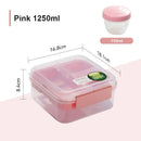 Axyaa Portable 4-Compartment Salad Lunch Box for Adult/Kid/Toddler