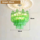 Axyaa Glass Art Pendant Light - White Pink Modern French Design for Home Decor