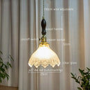 Axyaa Green Glass LED Pendant Lights - Japanese Style Home Decor Chandelier