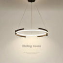 Axyaa LED Round Chandelier for Home Decor in Living Room, Dining Room - Simple Design