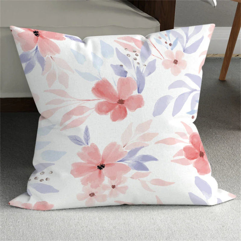 Axyaa Small Daisy Leaves Cushion Cover - Home Decor Pillowcases