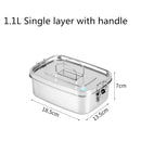 Axyaa Stainless Steel Bento Box: Large Double Layer Food Storage Container
