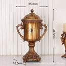 Axyaa Resin Relief Decor Jar: European Style, Retro Storage Vase & Handicraft for Home Decor