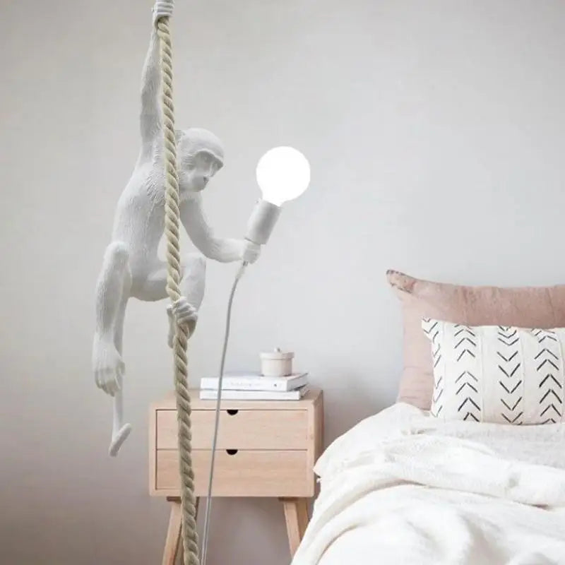 Axyaa Nordic Resin Monkey LED Pendant Chandelier for Home Decor Lighting