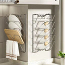 Axyaa Metal Wall-Mounted Pot Cover Storage Rack - Space-Saving Multi-Layer Kitchen Organizer