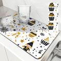 Axyaa Cartoon Girl Stars Polka Dots Kitchen Table Mats