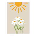 Axyaa Daisy Wildflowers Canvas Art Painting for Nursery Decor