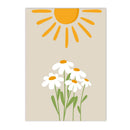 Axyaa Daisy Wildflowers Canvas Art Painting for Nursery Decor