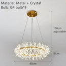 Axyaa Dandelion Crystal Chandelier: Modern Glass Nordic Light