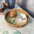 Axyaa Rattan Shell Tray: Handmade Light Luxury Style for Home Organization & Decoration