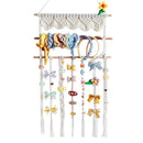 Axyaa Macrame Hair Clips Rack Boho Shelf Wall Decor for Xmas Gift