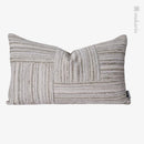 Axyaa Beige Textured Stripe Stitched Sofa Pillow for Bedroom and Restaurant Seat