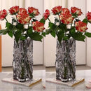 Axyaa Glass Vase for Elegant Living Room Decor - Hydroponic Water Culture Flower Arrangement