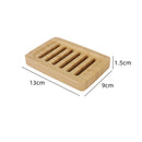 Axyaa Bamboo Soap Dish with Water Drain - Bathroom Kitchen Organizer Tray