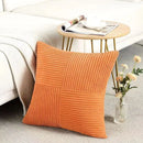 Axyaa Mustard Yellow Corduroy Boho Pillow Cover