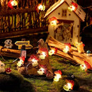 Axyaa Mushroom Copper Wire Fairy Lights: Outdoor Xmas Tree & Garden Decor