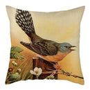 Magpie Print Cushion Cover by Axyaa: Decorative Flora & Fauna Pillowcase for Home