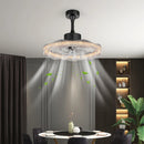 Axyaa Nordic Crystal Fan Ceiling Light: Minimalist Italian Design for Home Interior