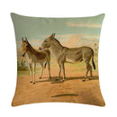 Axyaa Retro Horse Print Cushion Cover for Home Decor 45x45cm