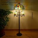 Axyaa Tiffany Stained Glass Floor Lamp for Retro Country Living Room and Bedroom