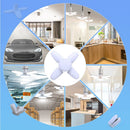 Axyaa LED Foldable Fan Bulb Lamp 220V White Light 6000-6500K
