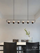 Axyaa Modern Nordic Strip Chandelier for Dining Room, Restaurant, Bar - Minimalist Style
