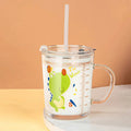 Axyaa Unicorn Kids Milk Cup with Scale & Straw Lid