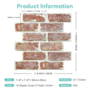 Axyaa 3D Brick Wall Stickers, Peel and Stick Backsplash for Kitchen, Bathroom Decoration