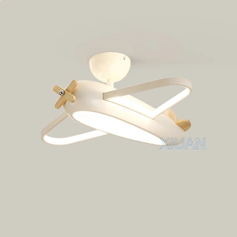 Axyaa Blue Airplane LED Ceiling Light for Kids Room