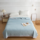 Axyaa Mulberry Silk Seersucker Summer Quilt - Lightweight Comfortable Duvet