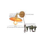 Axyaa Nordic Wood LED Wall Lamp with Pull Chain Switch