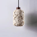 Axyaa Natural Yellow Stone Hanging Pendant Light for Bedroom and Living Room