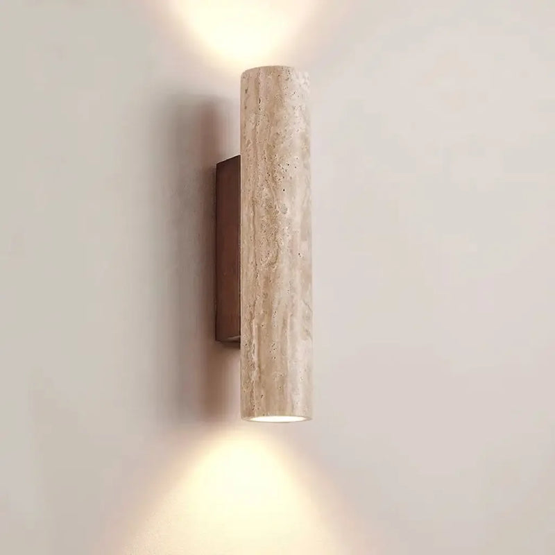 Axyaa Travertine Stone Sconce Light for Bedroom Living Room