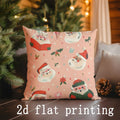 Christmas-themed Cute Animal & Pattern Pillow Cover for Sofa, Bedroom, Car by Axyaa