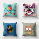 Axyaa Cute Owl Cushion Cover for Home Sofa Bedroom Decor