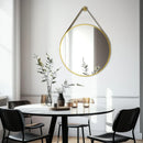 Axyaa Round Black Wall Mirror – Elegant Decor for Living Room and Bedroom