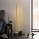 Axyaa Modern Black LED Floor Lamp Indoor Lighting with Foot Switch