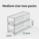 Axyaa Stackable Transparent Makeup Storage Box with Pull-out Design